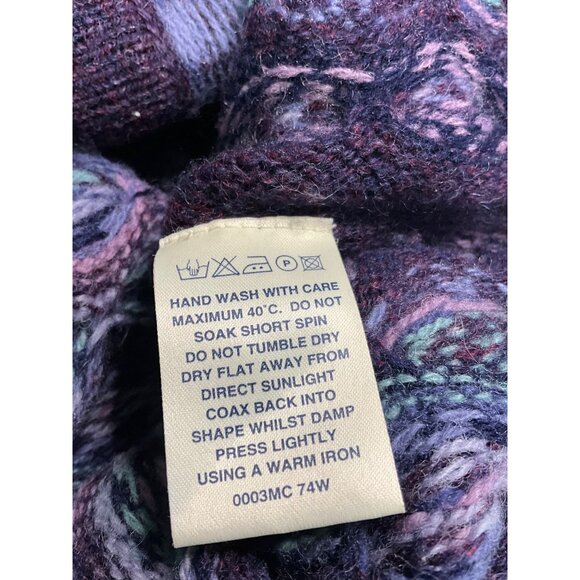 Tulchan Womens Wool Cardigan With Floral Embroidery & Gold Buttons Size M/L Mulb - Picture 9 of 10